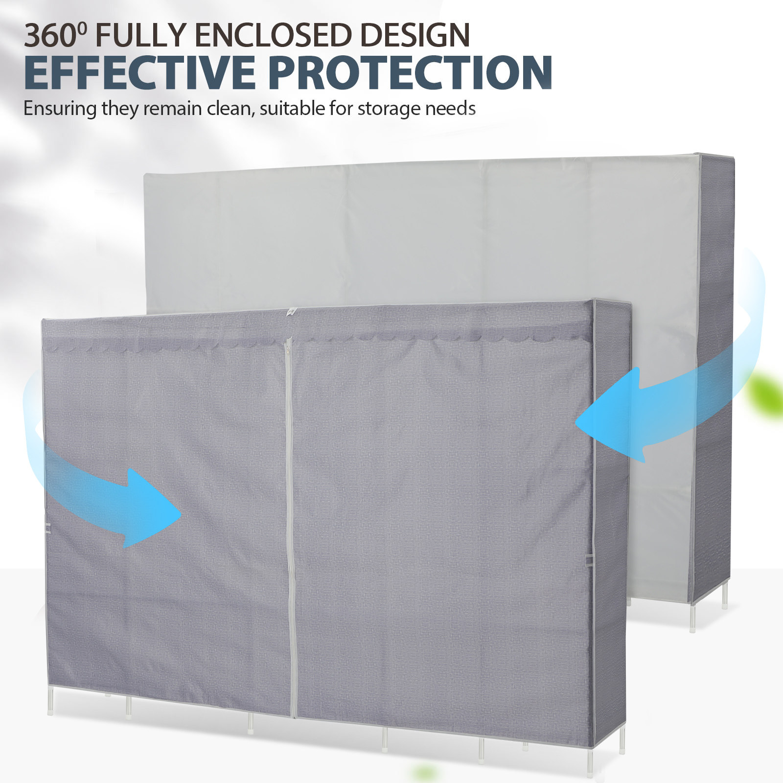 덮개가 있는 옷걸이 침실 옷장 패브릭 옷장 휴대용 침실 - Wardrobe Closet Portable Fabric Cover 리뷰 및 가격