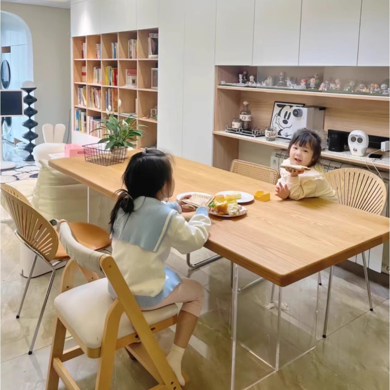 이탈리아 아크릴 원목 플로팅 테이블 현대적인 심플한 거 - Bedroom Furniture 리뷰 및 가격