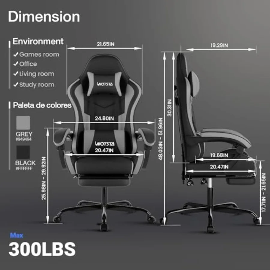인체공학적 디자인의 게이밍 사무용 의자로, 발 받침대가 - Sofas 리뷰 및 가격