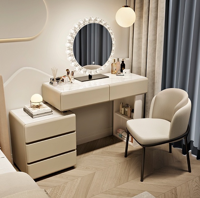 #   화이트 우드 모던 유럽풍 조명 거울 화장대 메이 - Dressing Table Vanity With Lighted Mirror 리뷰 및 가격