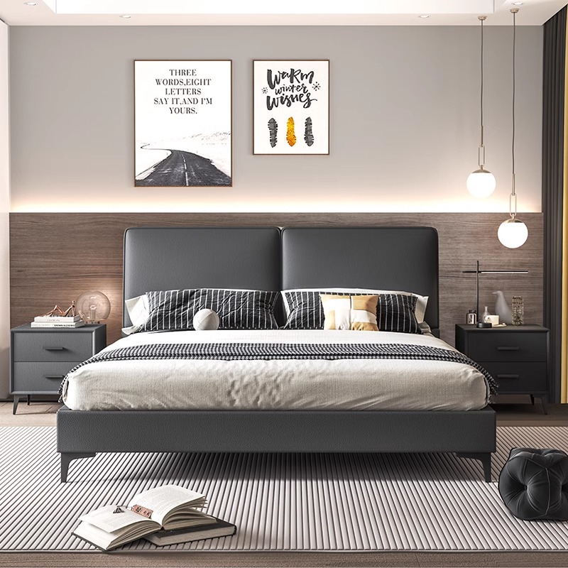 현대적인 고급스러운 나무 소재 침실 가구, 부드러운 패 - King Size Bed Frame With Storage Drawers 리뷰 및 가격