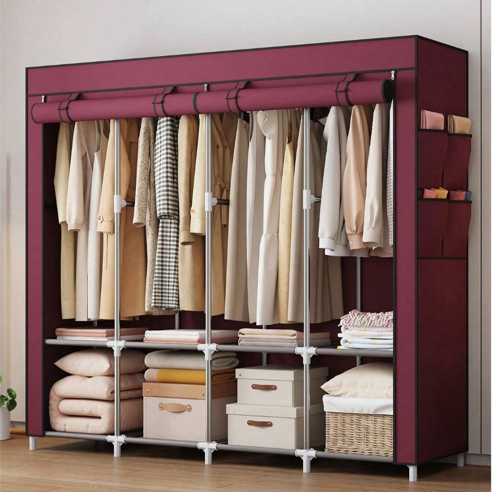 대형 휴대용 옷장, 모던한 블랙 패브릭 의류 수납 정리 - Wardrobe Closet Portable Fabric Cover 리뷰 및 가격
